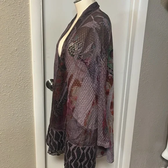 NWT purple lacy cardigan women’s size small long sleeve lightweight - Picture 9 of 14